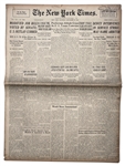 World War II ''New York Times'' Newspaper From 29 September 1945